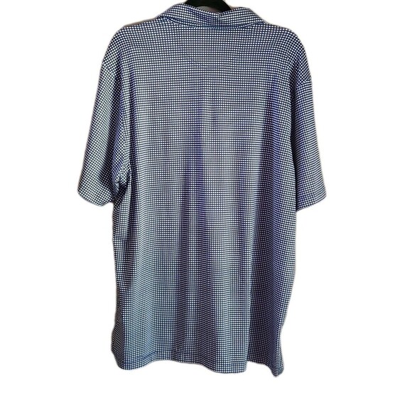 Bobby Jones Performance Golf Polo Shirt Men's Navy White Gingham Print Sz XL - Picture 12 of 13